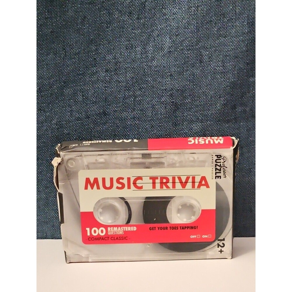 Professor Puzzle Music Trivia Game | Retro Cassette Tape Design | 100 Questions